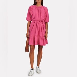 Apiece Apart‎ Emelian Poplin Mini Dress in Azalea size 10